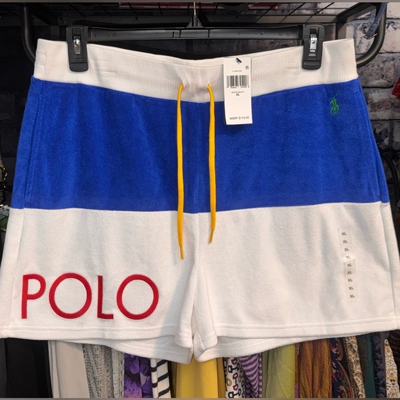 NWT POLO Ralph Lauren Women's Drawstring Terry Shorts size XL - Picture 3 of 8